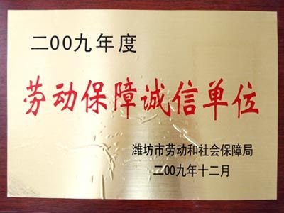 点击查看详细信息<br>标题：劳动保障诚信单位 阅读次数：8637